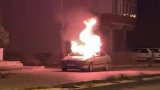 Amasyada seyir halindeki otomobil alevlere teslim oldu