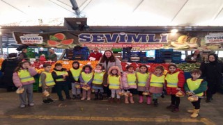 Anaokulu Öğrencilerinden Yerli Malı Haftasına anlamlı ziyaret