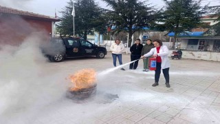 Babaeskide aile sağlık merkezlerinde yangın eğitimi verildi