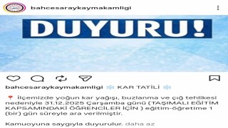 Bahçesarayda taşımalı eğitime 1 gün ara
