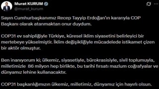Bakan Kurum: COP Başkanı olarak atanmaktan onur duydum