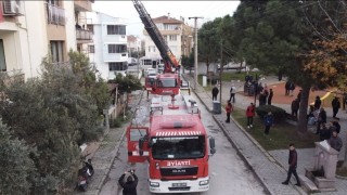 Balıkesirde çatı yangını