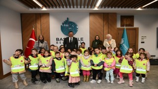 Başiskelede 4-6 yaş Kuran kursu öğrencilerinden belediye ziyareti