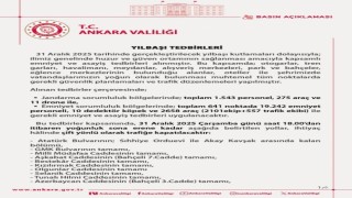Başkentte yılbaşı tedbirleri: 19 bin 242 emniyet personeli görev alacak