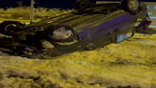 Batmanda kar ve buzlanma kazaya neden oldu: 2 yaralı