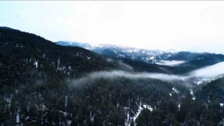 Beyaza bürünen Ilgaz Dağı havadan görüntülendi