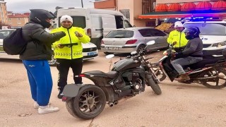 Bilecikte motosiklet ve ATV sürücülerine trafik denetimi