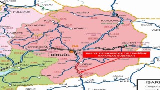 Bingöl-Diyarbakır yolu  tır trafiğine kapatıldı