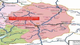 Bingöl-Elazığ yolu tır trafiğine kapatıldı