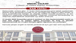 Bingölde eğitime 1 gün ara verildi