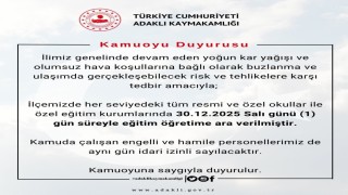 Bingölde kar tatili: 3 ilçede tüm okullar, merkezde taşımalı eğitime ara
