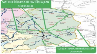 Bingölde tır trafiğine kapanan yollar açıldı