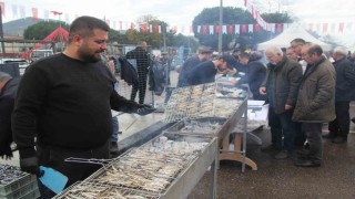 Binlerce vatandaş hamsi festivalinde buluştu: 7 ton hamsi tüketildi