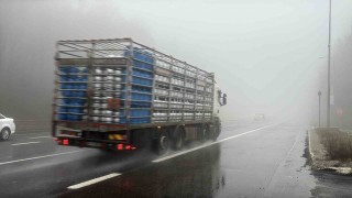 Bolu Dağında sis ve sağanak etkili: Görüş mesafesi 30 metreye düştü