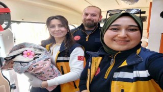 Bozdoğanlı ailenin bebeği ambulansta dünyaya geldi