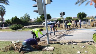 Büyükşehir Manavgatın sinyalizasyon altyapısını yeniliyor