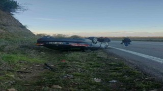 Çaycumada otomobil takla atarak durabildi: 1 yaralı