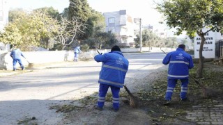Çinede sahaya inen ekipler temizlik ve bakım çalışması yaptı