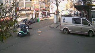 Çorluda otomobille motosiklet kafa kafaya çarpıştı: 1 yaralı