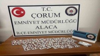 Çorumda 266 adet sentetik ecza hapı ele geçirildi: 1 gözaltı