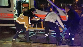 Çorumda motosiklet yayaya çarptı: 2 yaralı
