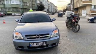 Çorumda otomobil ile motosiklet çarpıştı: 1 yaralı