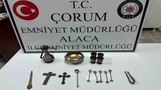 Çorumda tarihi eser operasyonu: 1 gözaltı