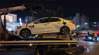 D-100de makas atan otomobil takla attı