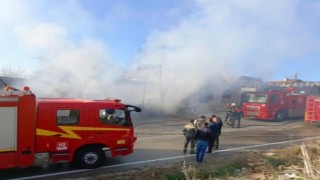Denizlide iş yerinde çıkan yangın korkuya neden oldu