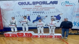 Denizlide judo grup şampiyonası heyecanı nefes kesti