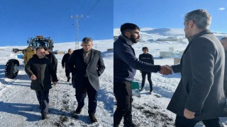 Diyadinde kapanan köy yolları için çalışmalar sürüyor