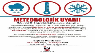 Diyarbakır Valiliğinden kar uyarısı