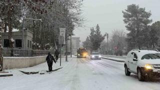 Diyarbakırda kar yağışı etkili oldu