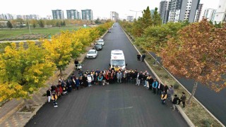 Diyarbakırda trafikte fermuar sistemi uygulamalı anlatıldı