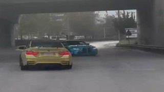 Drift pahalıya patladı, 2 araç trafikten men edildi