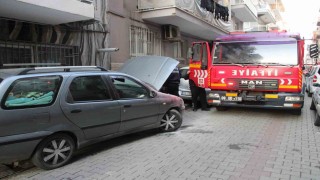Duyarlı esnaf otomobili yanmaktan kurtardı