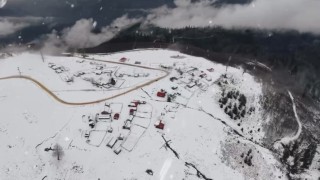 Düzcenin yüksek kesimleri karla kaplandı