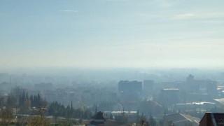 Edirne merkezde hava kirliliği çıplak gözle görüldü