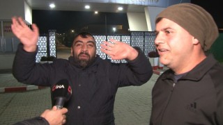 Edirnede tahliye sevinci kameralara yansıdı: Koşarak çıkıp röportaj arasına girdi