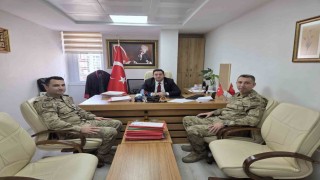 Ergani Sulh Ceza Hakimi Tosunoğlu, tabur ve ilçe jandarma komutanını ağırladı