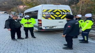 Erzincanda servis araçlarına denetim