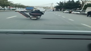 Esenyurtta akan trafikte hayrete görüntü
