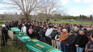Feci kazada yaşamını yitiren baba, oğul ve torun toprağa verildi