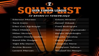 Fenerbahçenin Brann maçı kamp kadrosu belli oldu