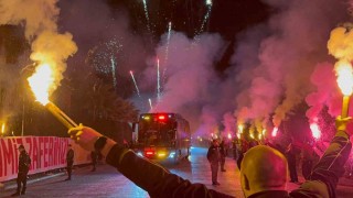 Galatasaray, Antalyada Şampiyonlar Ligi müziğiyle karşılandı