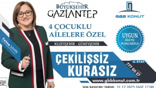 Gaziantep’te 4 Çocuklu Ailelere Çekilişsiz Konut Fırsatı