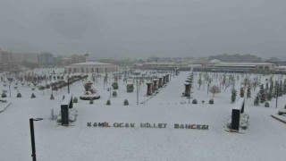 Gaziantepte kar manzarası havadan görüntülendi