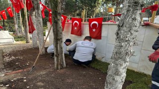 Gebze Şehitliğinde bakım ve onarım çalışması yapıldı