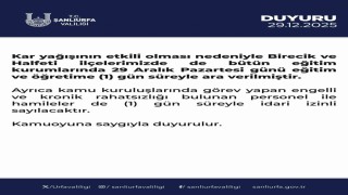 Halfeti ve Birecikte de okullar tatil edildi