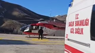 Hamile kadın ambulans helikopterle Vana getirildi